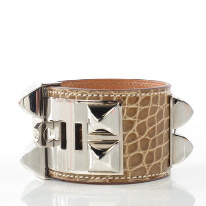 Hermes Shiny Alligator Collier de Chien CDC Bracelet Small Ficelle 3 of 6