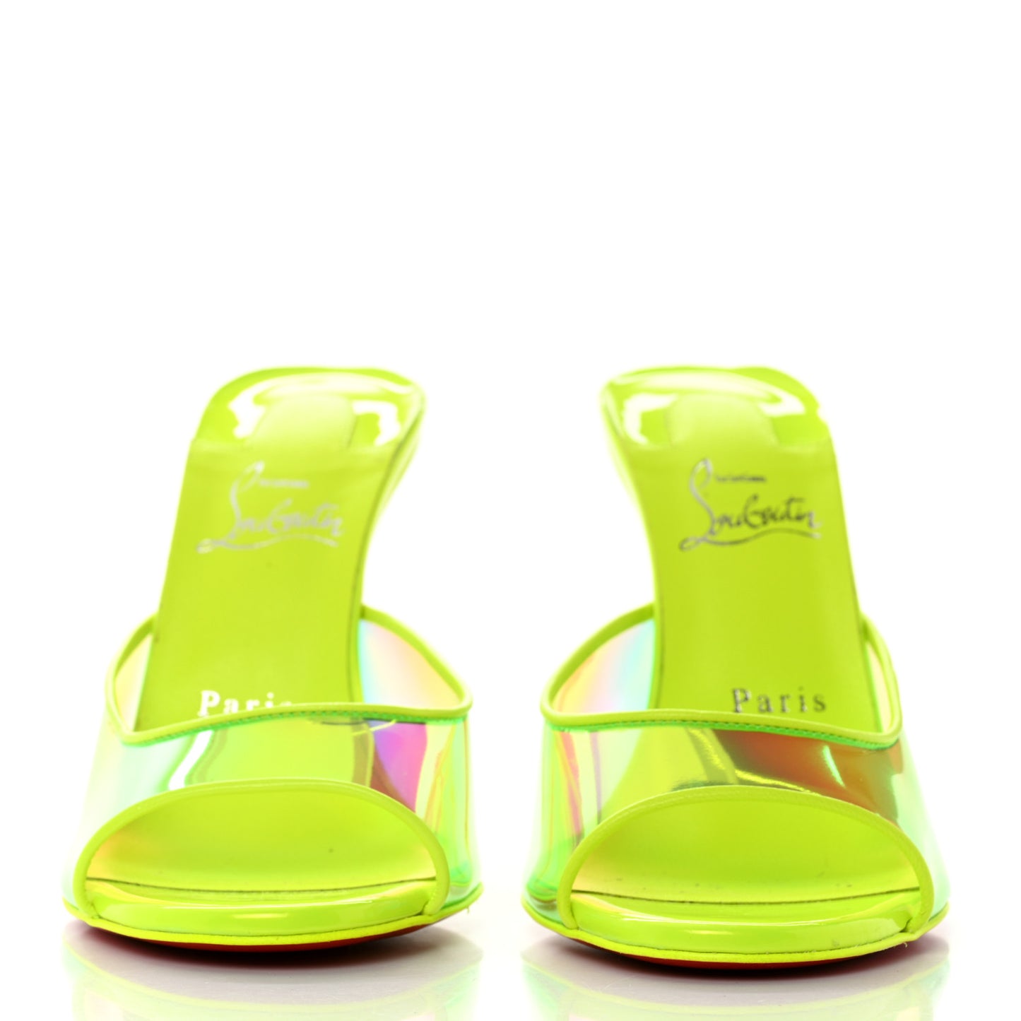 PVC Just Arch 100 Slide Sandals 38.5 Neon Yellow