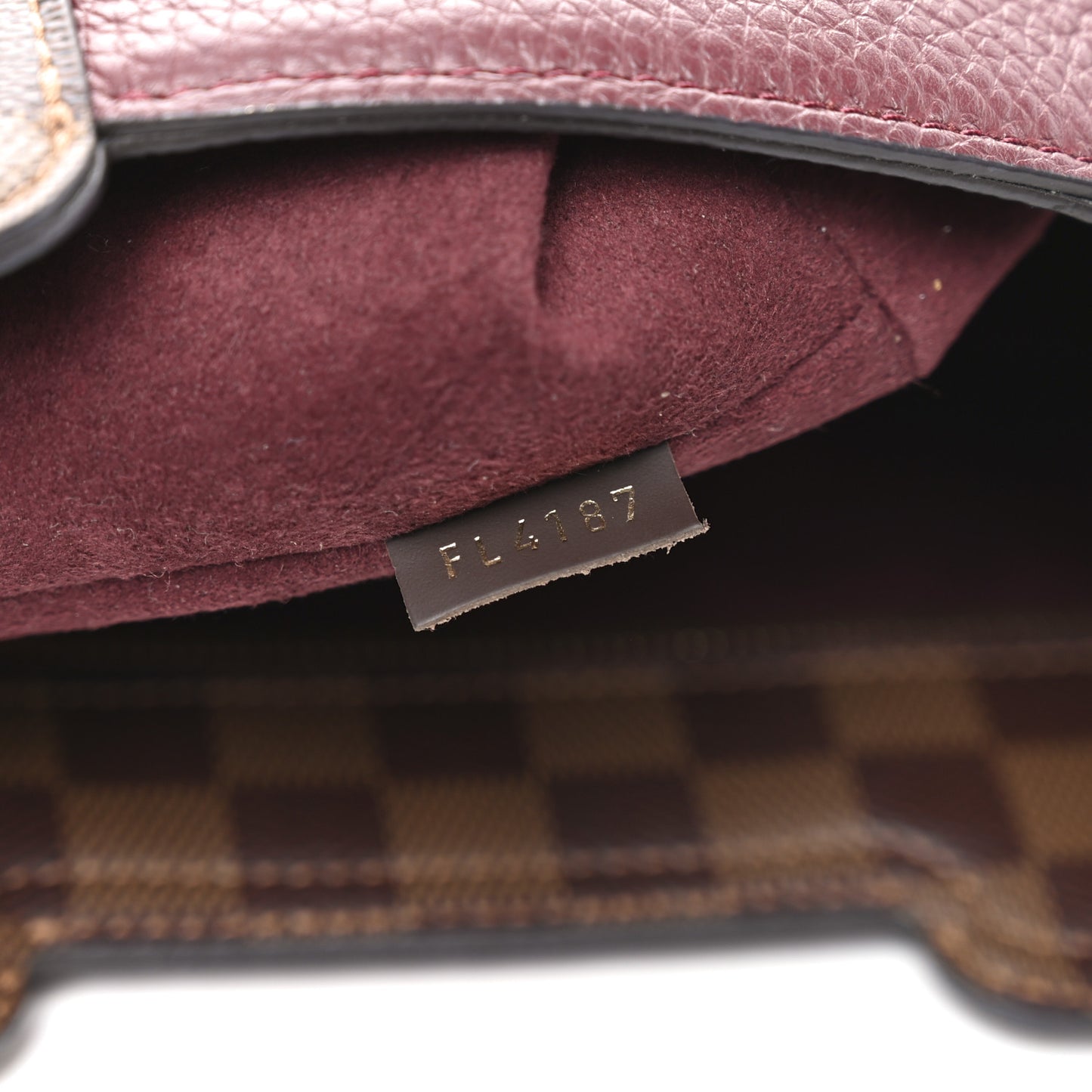 Damier Ebene Taurillon Jersey Bordeaux