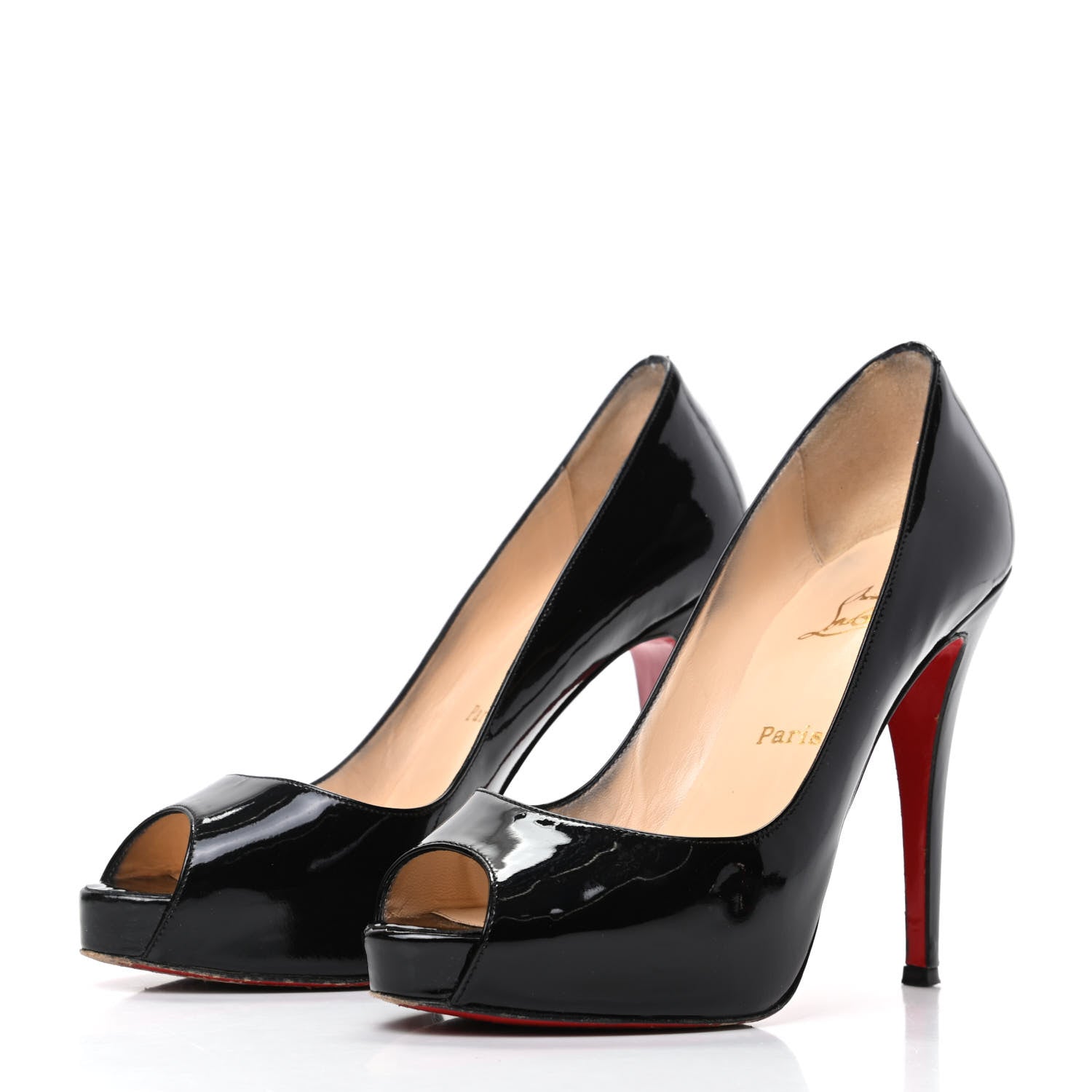 Christian Louboutin Patent Very Prive 120 Pumps 37.5 Black 3 of 10