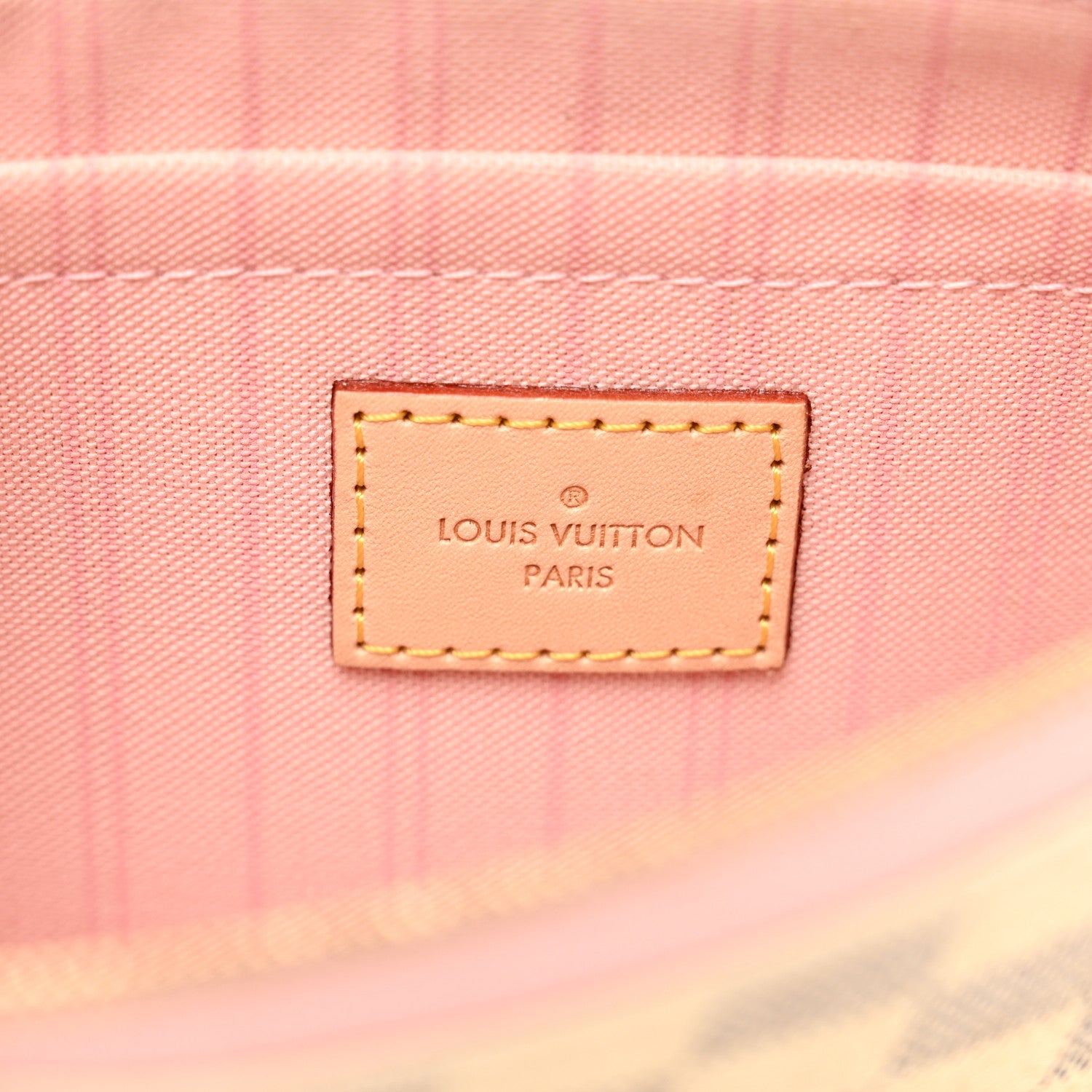 Louis Vuitton Damier Azur Neverfull MM GM Pochette Rose Ballerine 6 of 9