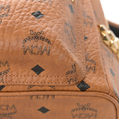 MCM Visetos Side Stud Mini Stark Backpack Cognac 11 of 12