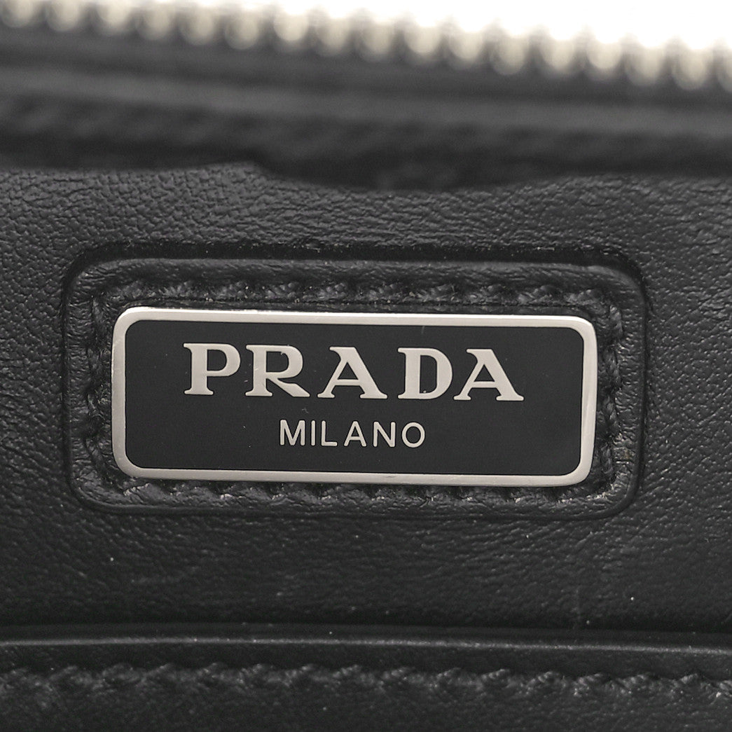 Saffiano Travel Medium Brique Crossbody Bag Black