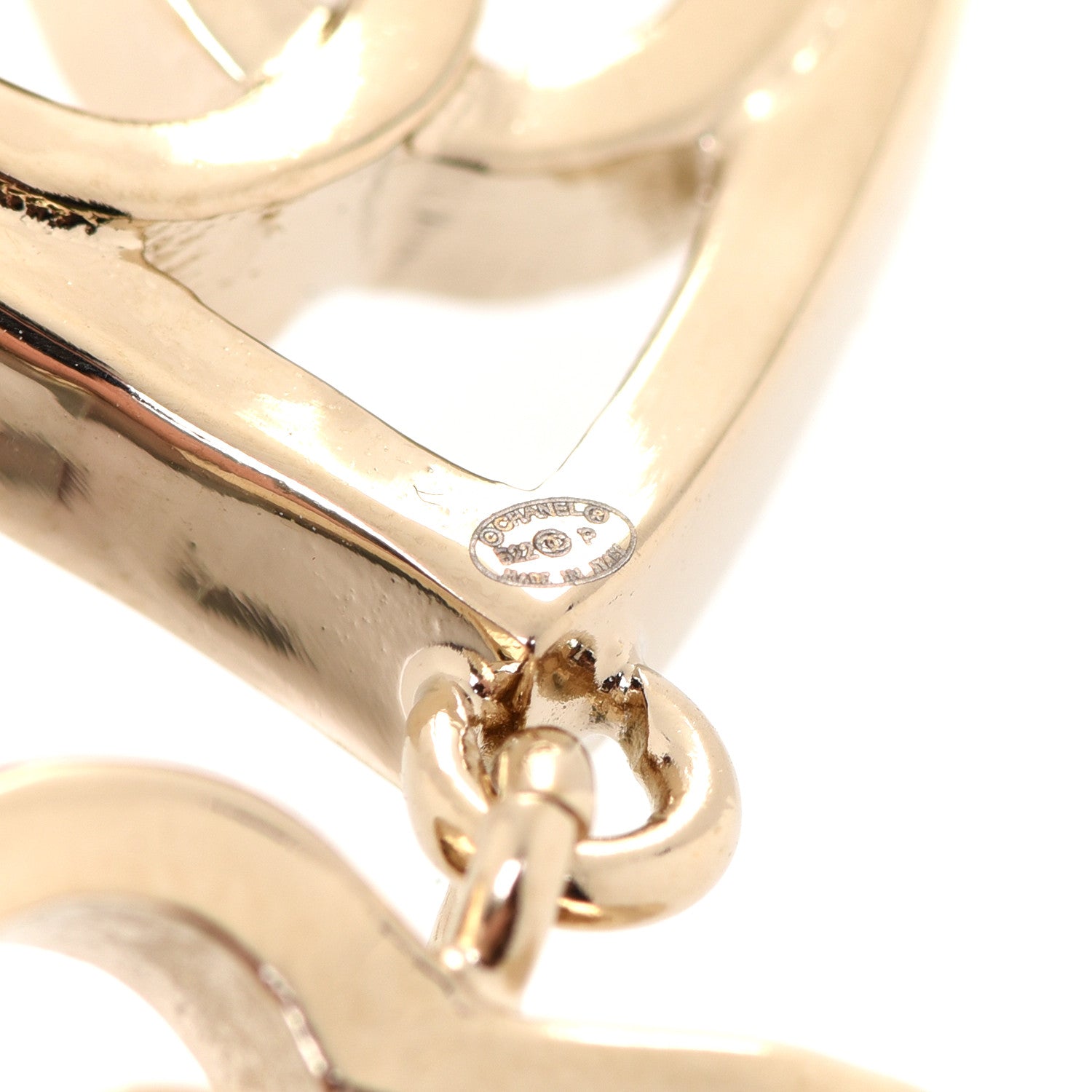 Chanel Metal CC Triple Heart Coco In Love Drop Earrings Gold 4 of 5