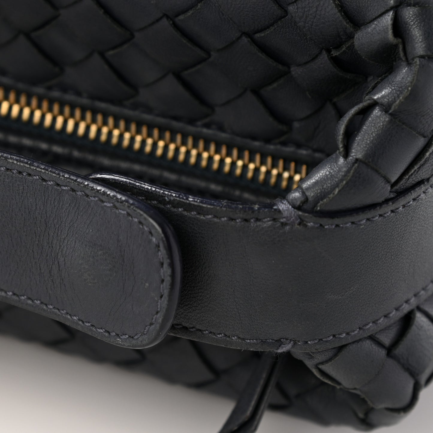 Nappa Intrecciato Large Cosmetic Case Ebano