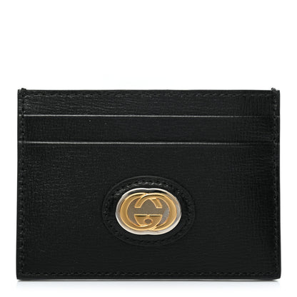 Gucci Azalea Calfskin Marina Card Holder Black 1 of 6