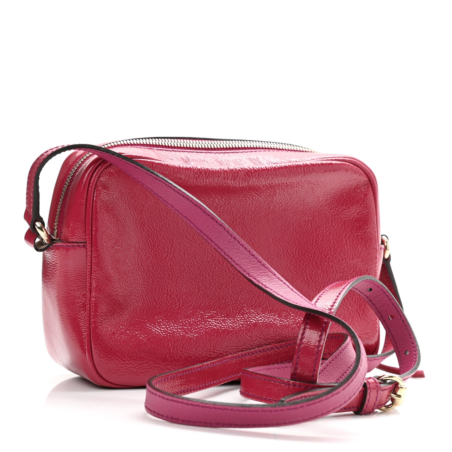 Soft Patent Small Soho Disco Bag Bright Bougainvillea