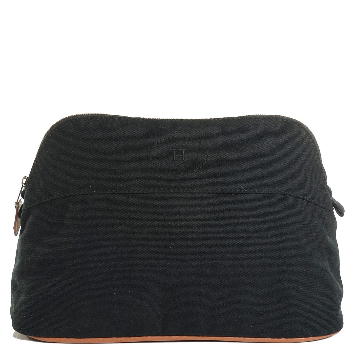 Cotton Canvas Bolide Travel Cosmetic Pouch Black