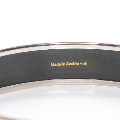 Hermes Enamel Printed Handwriting Bracelet 65 Black 4 of 6