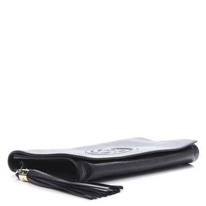Gucci Pebbled Calfskin Medium Soho Clutch Black 4 of 12