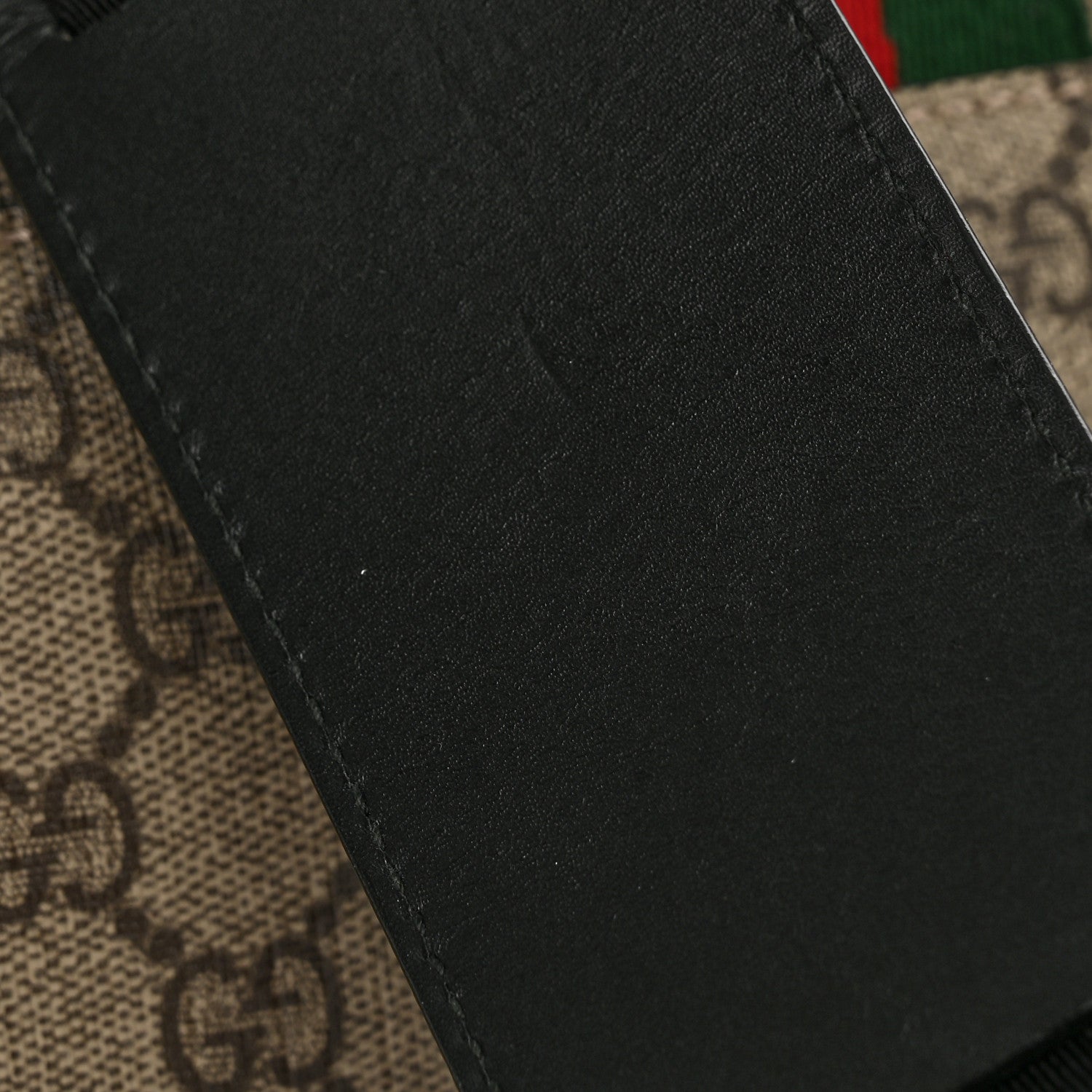 Gucci GG Supreme Monogram Web Flap Messenger Bag Black 1870669