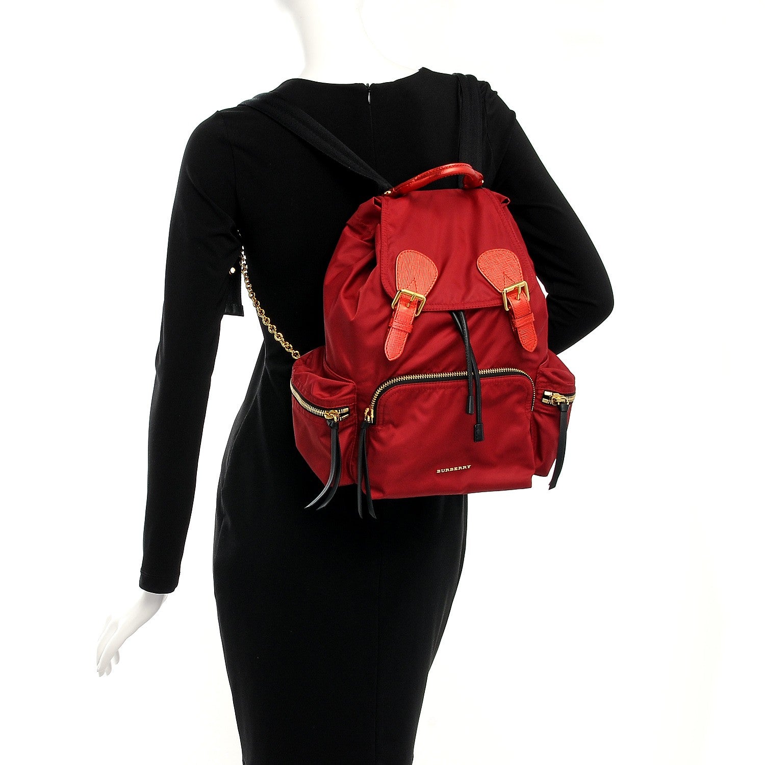 Burberry Nylon Medium Rucksack Backpack Crimson 2 of 8