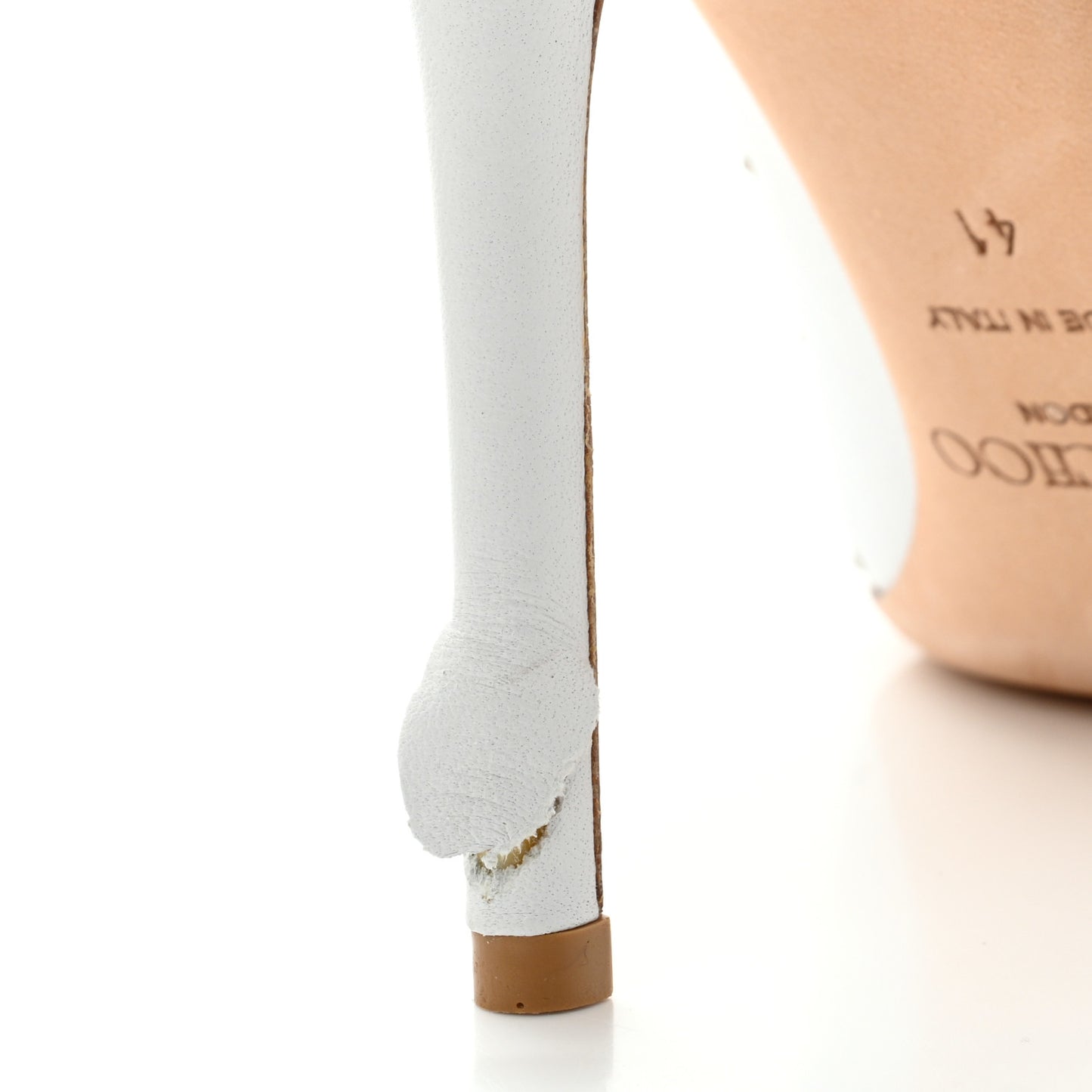 Calfskin Studded Love Pumps 41 Latte Silver
