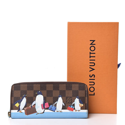 Louis Vuitton Damier Ebene 2017 Christmas Animation Clemence Wallet 7 of 7