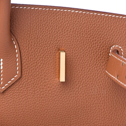 Hermes Togo Verso Birkin 35 Gold Geranium 12 of 28