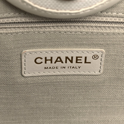 Chanel Cotton Medium Deauville Tote White 7 of 16