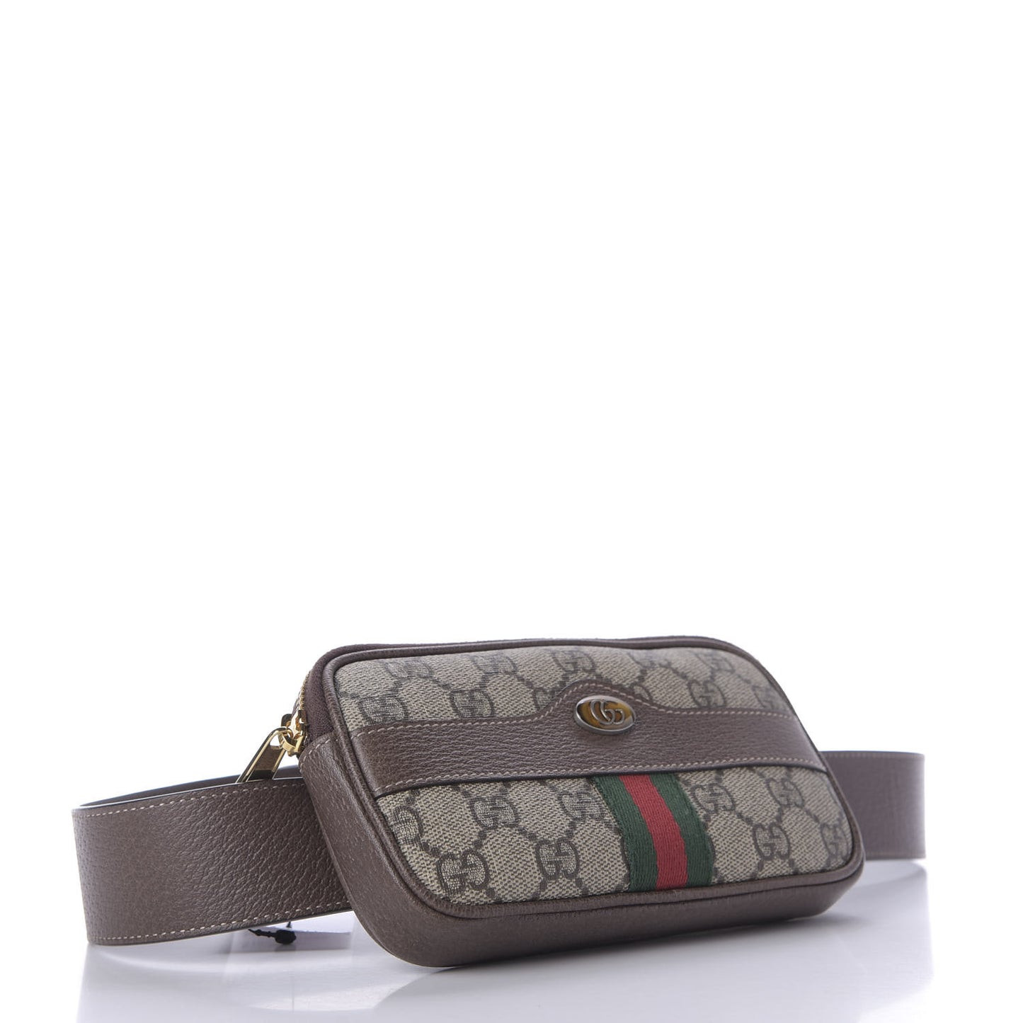 GG Supreme Monogram Ophidia Belted iPhone Case 85 34 Dark Brown