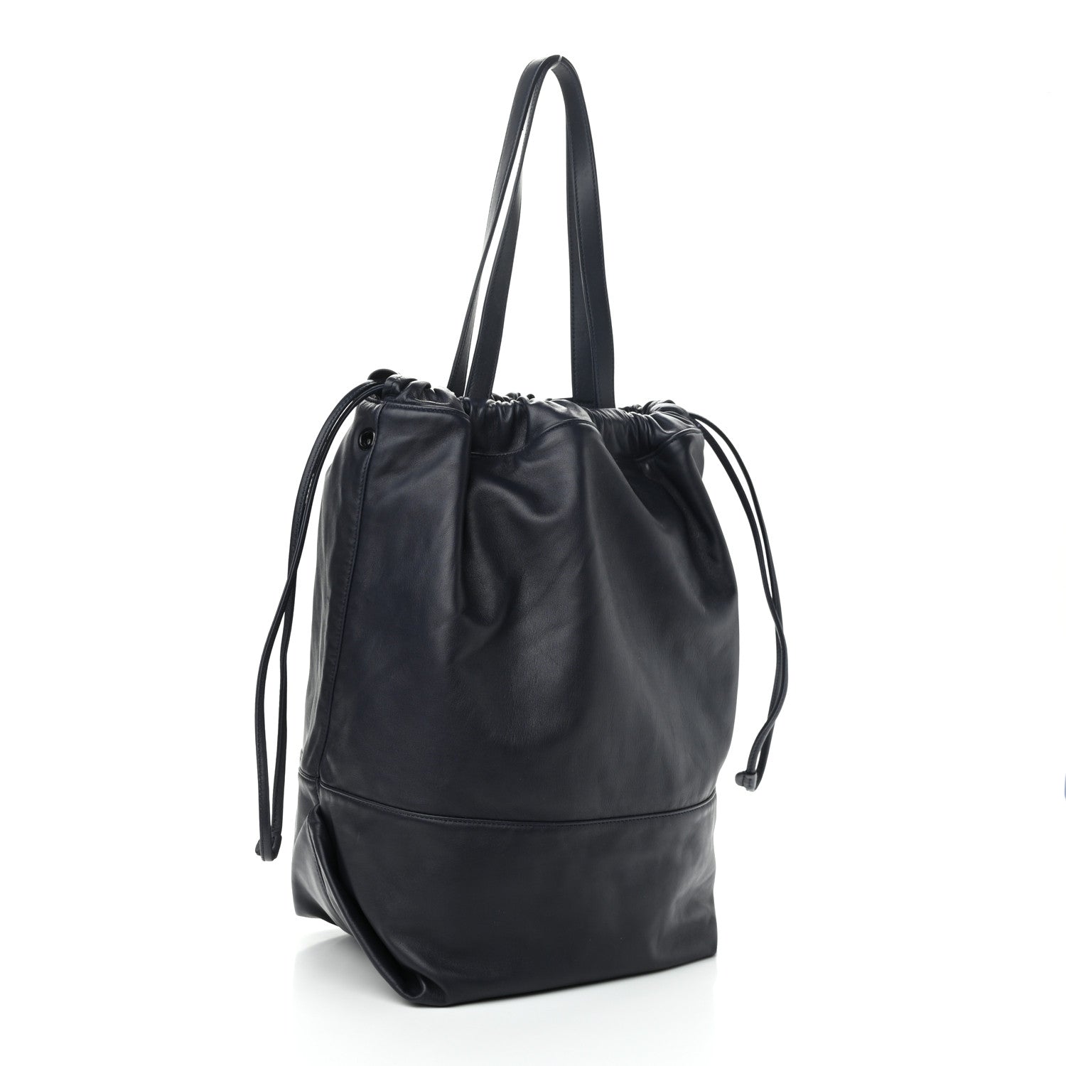 Saint Laurent Lambskin West Shopping Bag Dark Notte 4 of 11