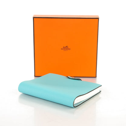 Hermes Togo Ulysse PM Notebook Cover Bleu Atoll 4 of 7