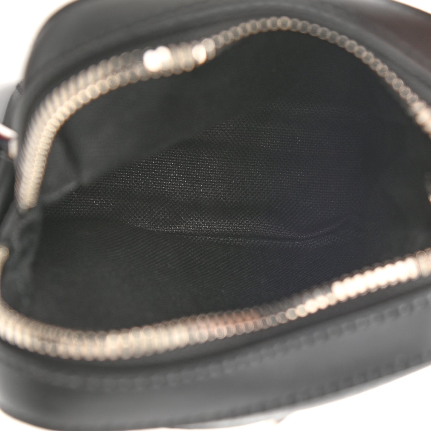 GG Supreme Monogram Appia Calfskin Web Small Camera Messenger Bag Black Grey