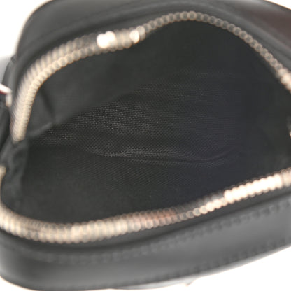 Gucci GG Supreme Monogram Appia Calfskin Web Small Camera Messenger Bag Black Grey 5 of 10