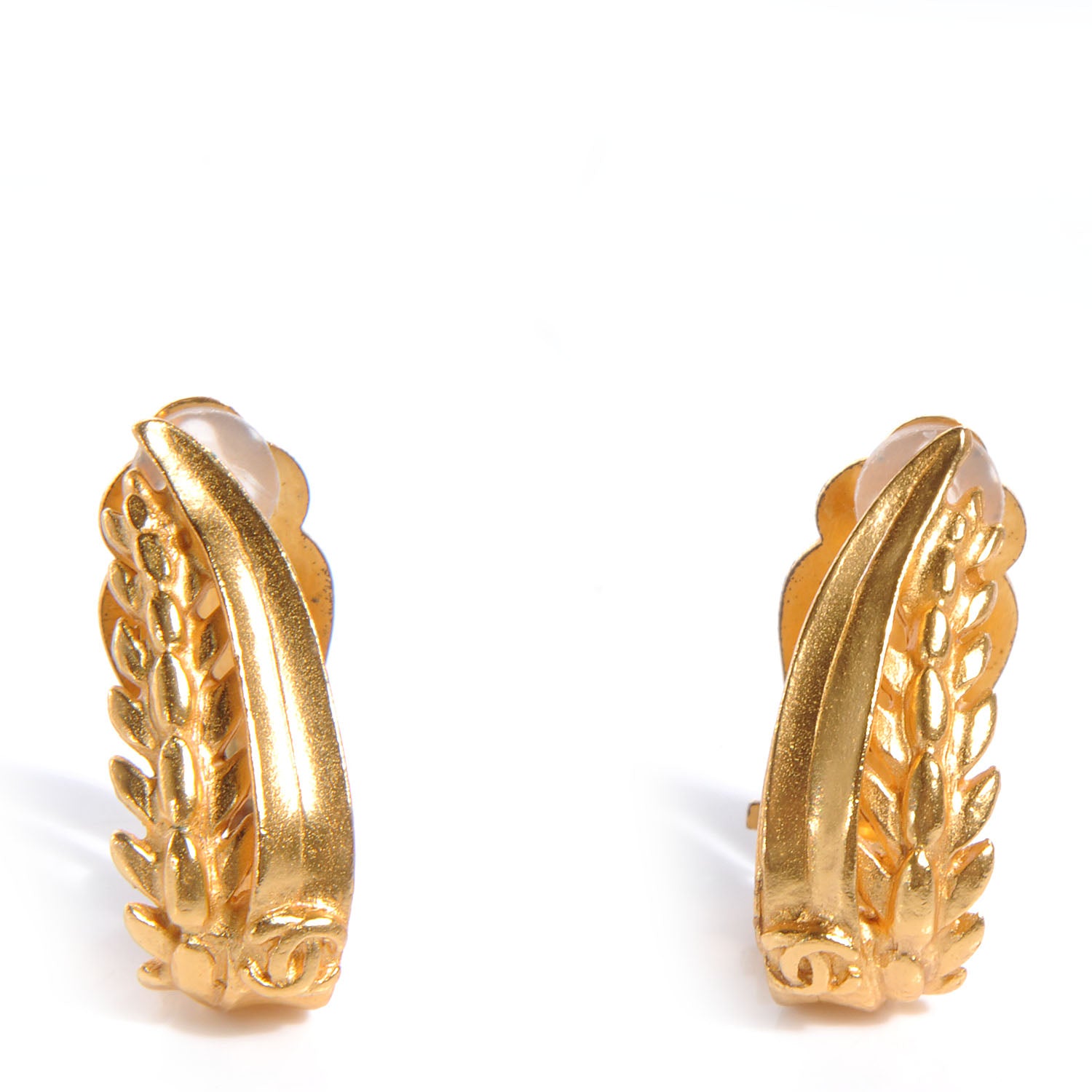 Chanel CC Wheat Clip On Earrings 1 of 5
