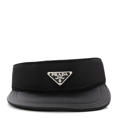 Prada Nylon Triango Metal Triangle Logo Womens Visor M Black 3 of 9