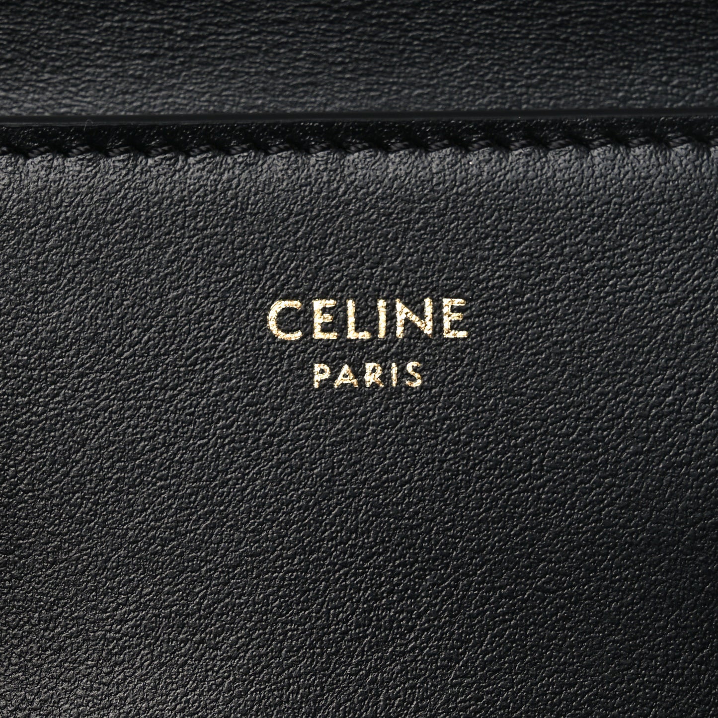 Calfskin Compact Triomphe Wallet With Coin Purse Black