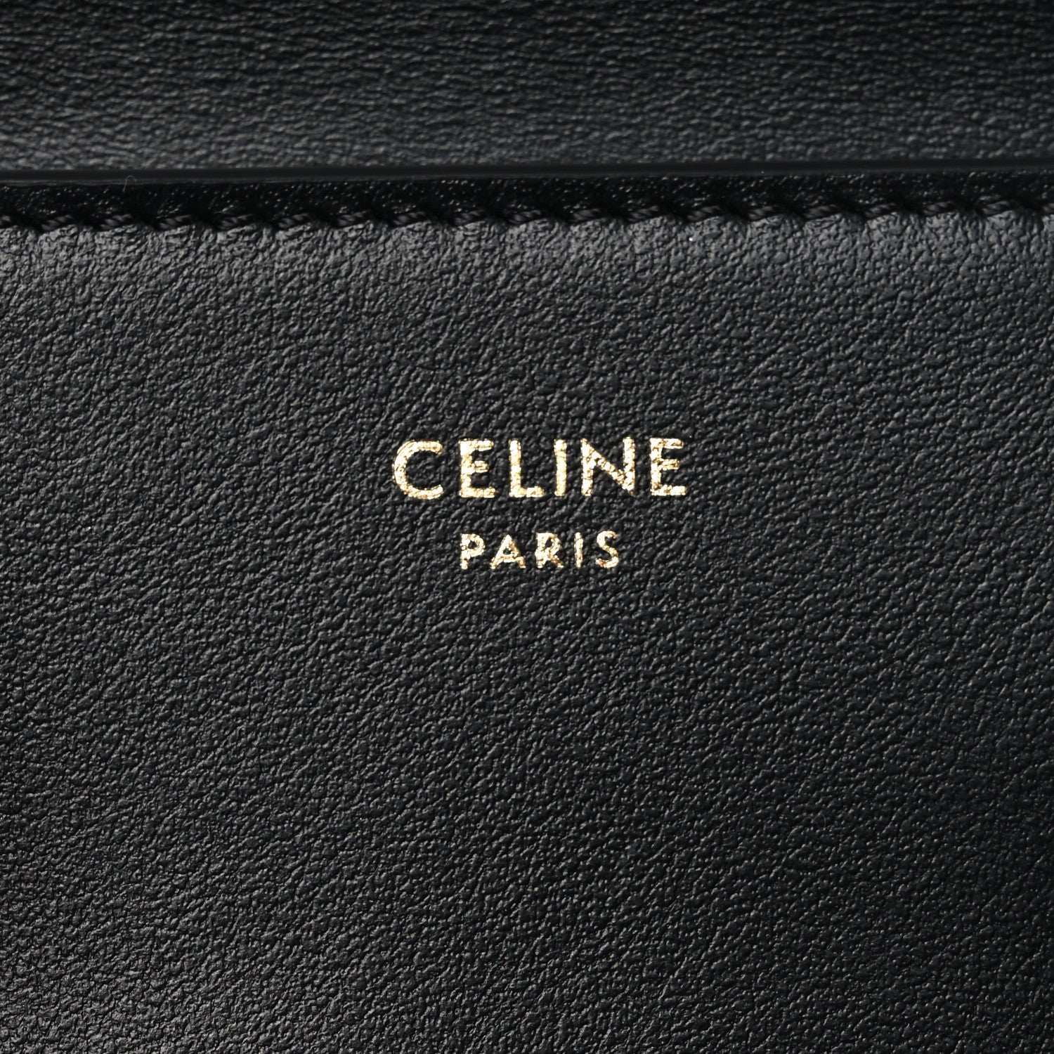 Celine Calfskin Compact Triomphe Wallet With Coin Purse Black 6 of 7