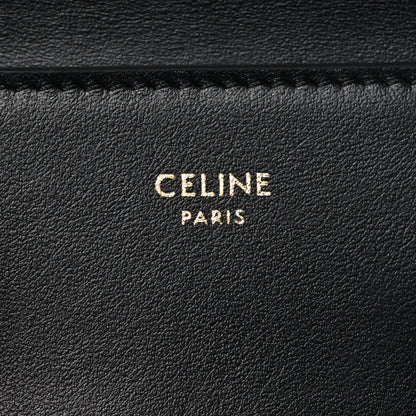 Celine Calfskin Compact Triomphe Wallet With Coin Purse Black 6 of 7