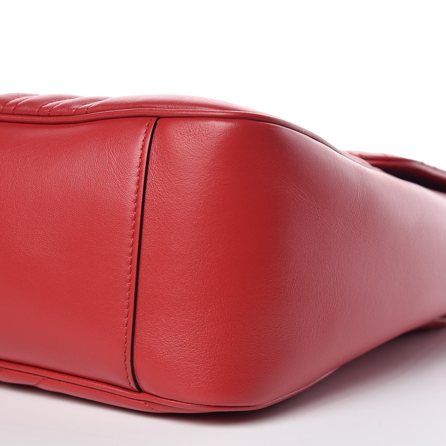 Gucci Calfskin Matelasse Large GG Marmont Shoulder Bag Hibiscus Red 9 of 9