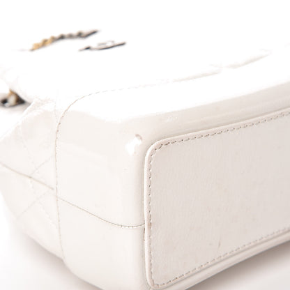 Chanel Patent Goatskin Quilted Small Gabrielle Backpack White 5 of 12