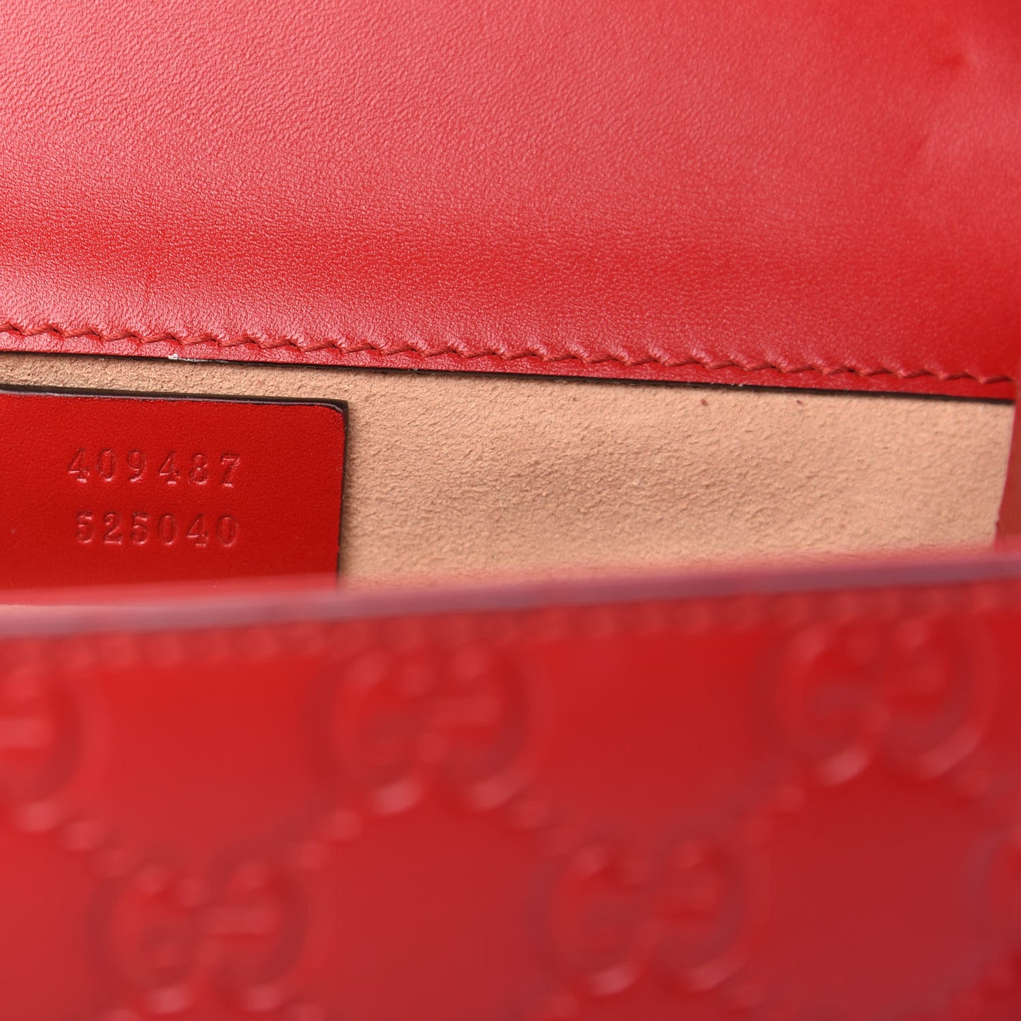 Guccissima Small Padlock Shoulder Bag Hibiscus Red