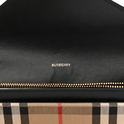 Burberry Vintage Check Grain Calfskin Halton Wallet Black 9 of 11
