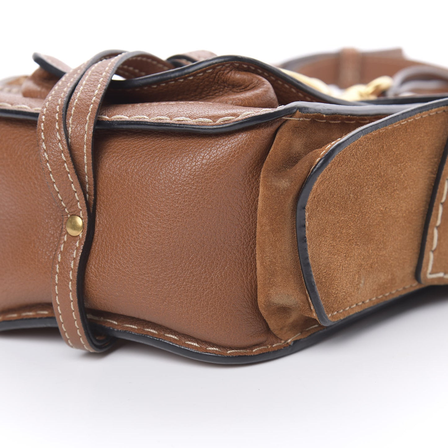 Calfskin Suede Small Jodie Camera Bag Caramel