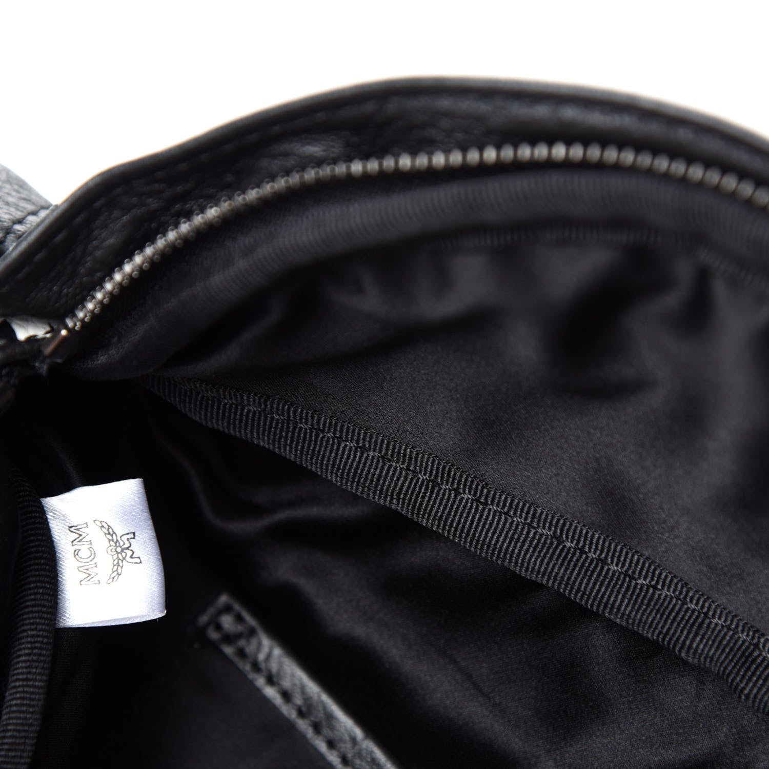 MCM Striped Visetos Studded Funky Zebra Belt Bag White Black 8 of 10