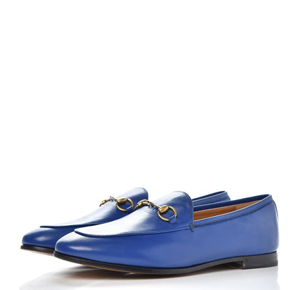 Gucci Malaga Kid Womens Jordaan Loafers 38 Electric Blue 3 of 8