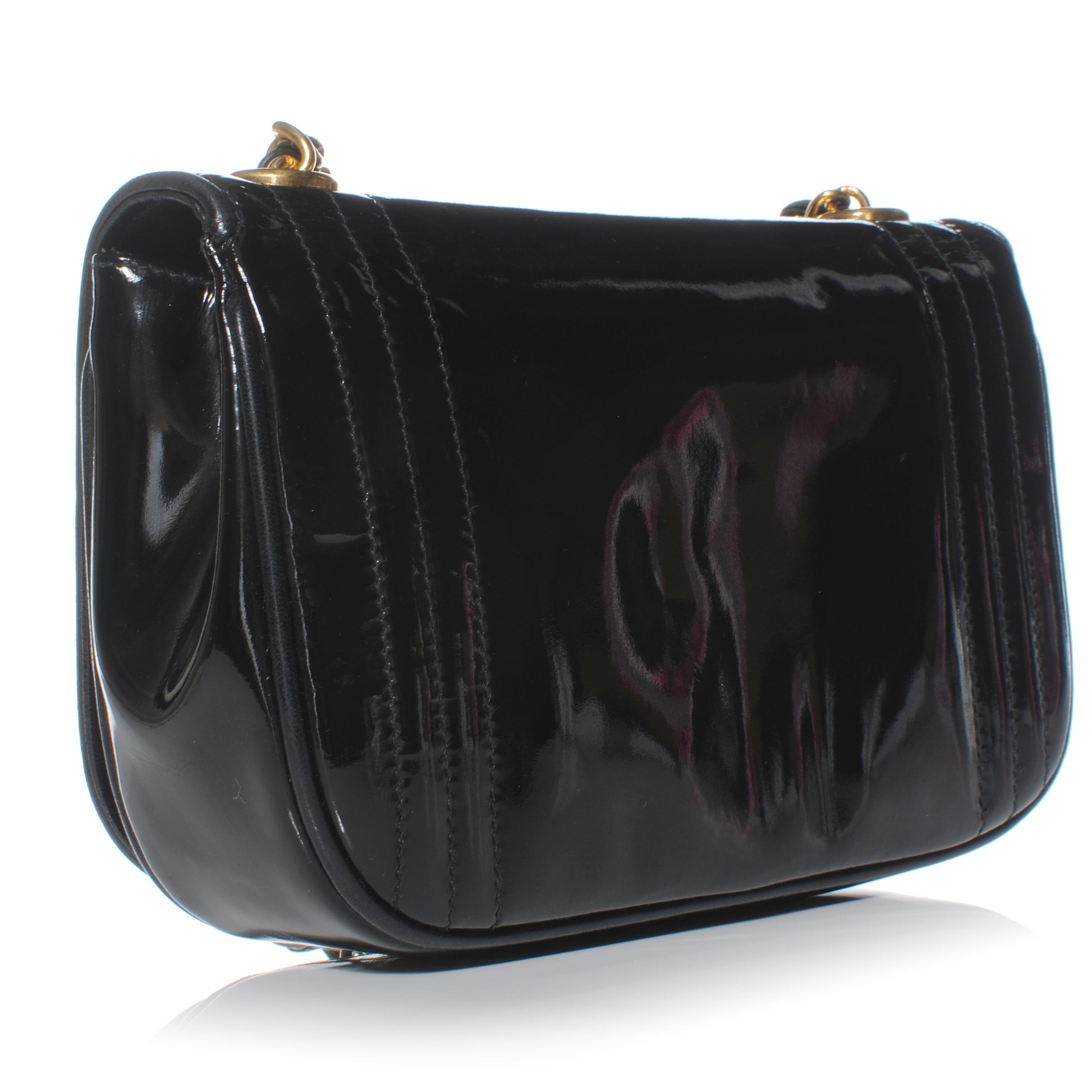 Chanel Patent Mini Flap Black 3 of 8