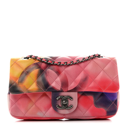 Chanel Printed Lambskin Quilted Small Flower Power Flap Ecru Orange Red Purple 1 of 11
