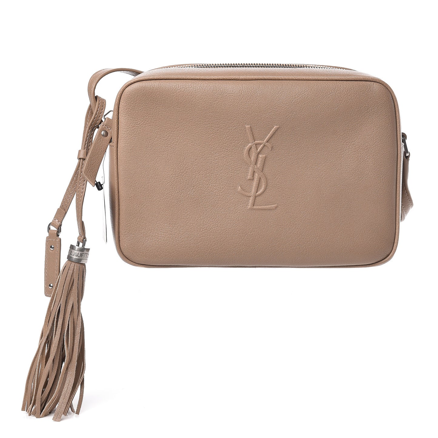 Lambskin Monogram Small Lou Camera Bag Dark Beige