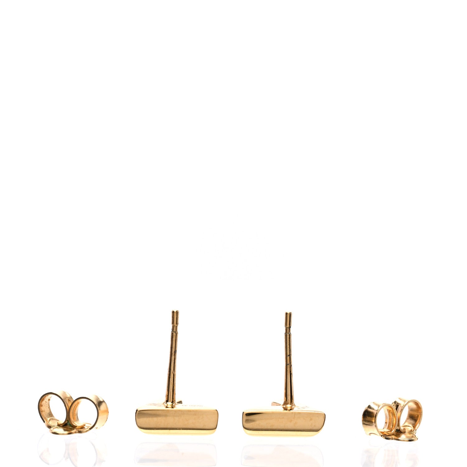 Louis Vuitton Brass Essential V Stud Earrings Gold 3 of 5