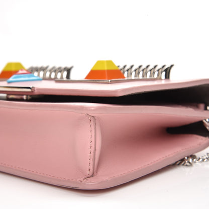 Fendi Vitello Century Hypnoteyes Tube Wallet On Chain Bubblegum 9 of 11