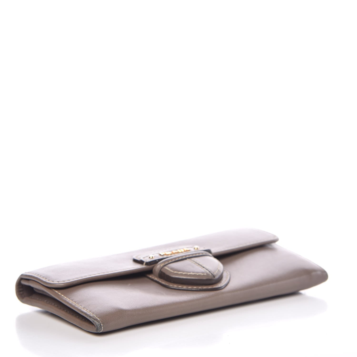 Prada City Calf Continental Flap Wallet Argilla 4 of 18