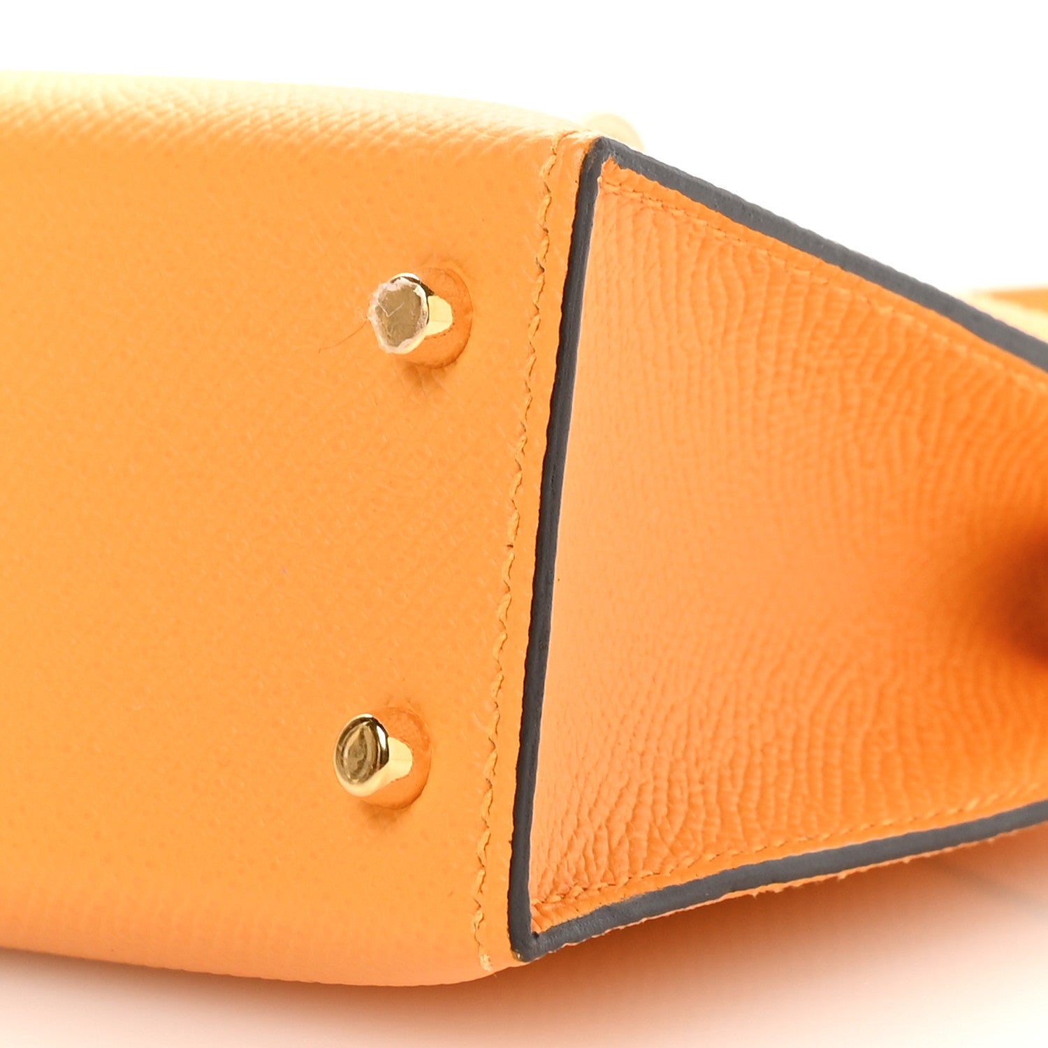Hermes Epsom Horseshoe Mini Kelly Sellier 20 Jaune D'Or Bleu Glacier 10 of 11