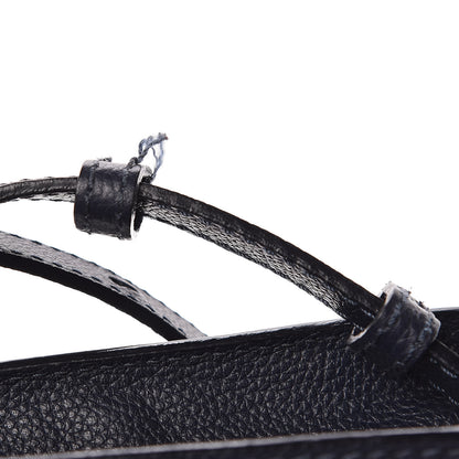 Alexander McQueen Pebbled Calfskin Small Skull Padlock Zip Around Tote Navy 11 of 16