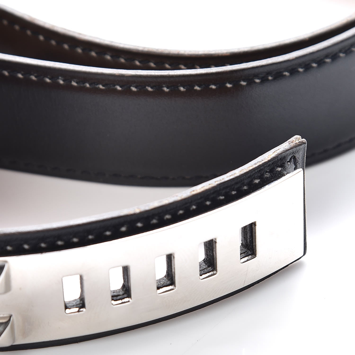 Hermes Box Collier De Chien CDC Belt 80 Black 7 of 8