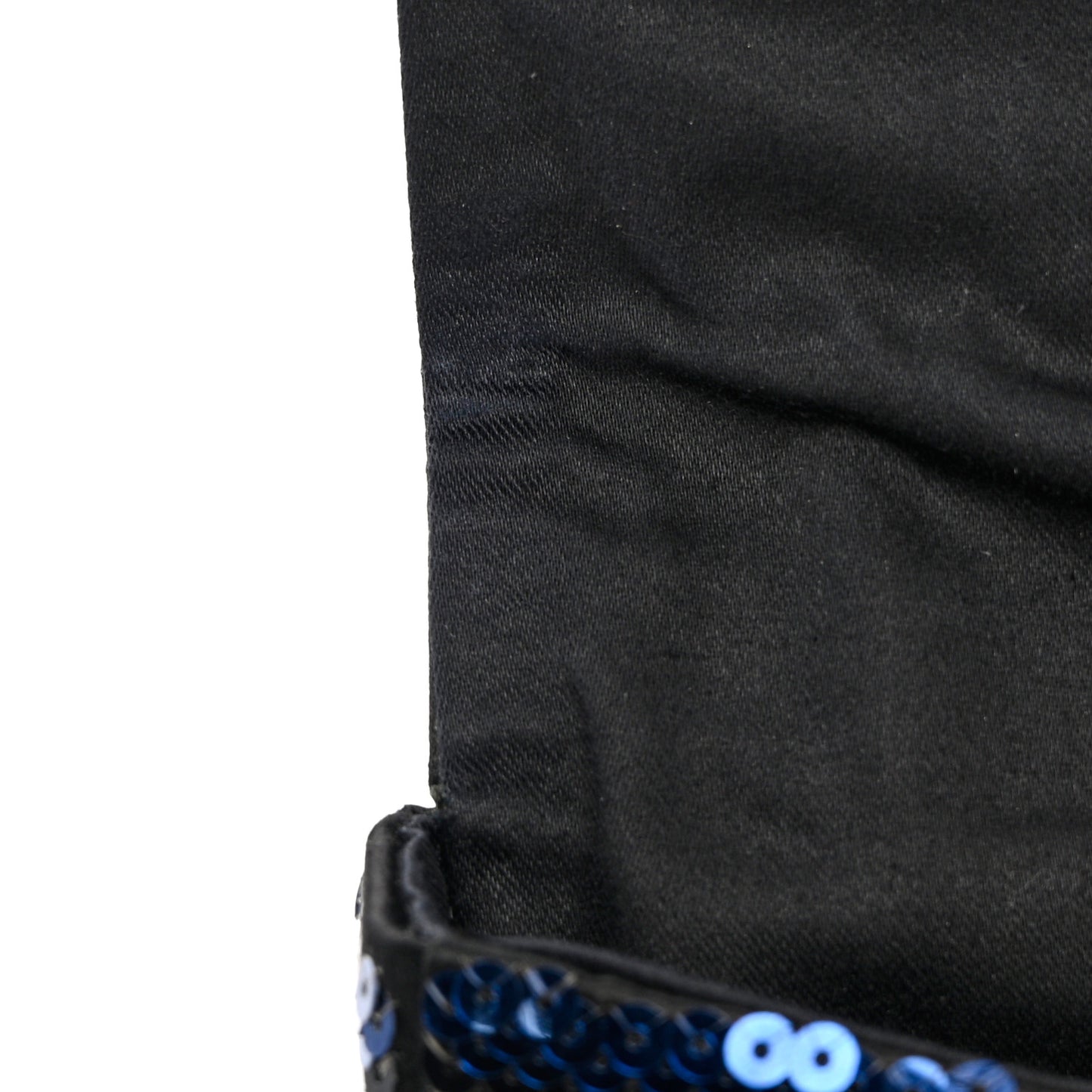 Paillettes Striped Clutch Black Blue