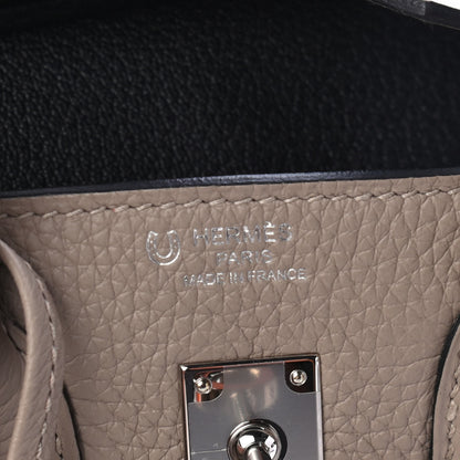 Hermes Togo Horseshoe Birkin 25 Gris Tourterelle Black 5 of 8