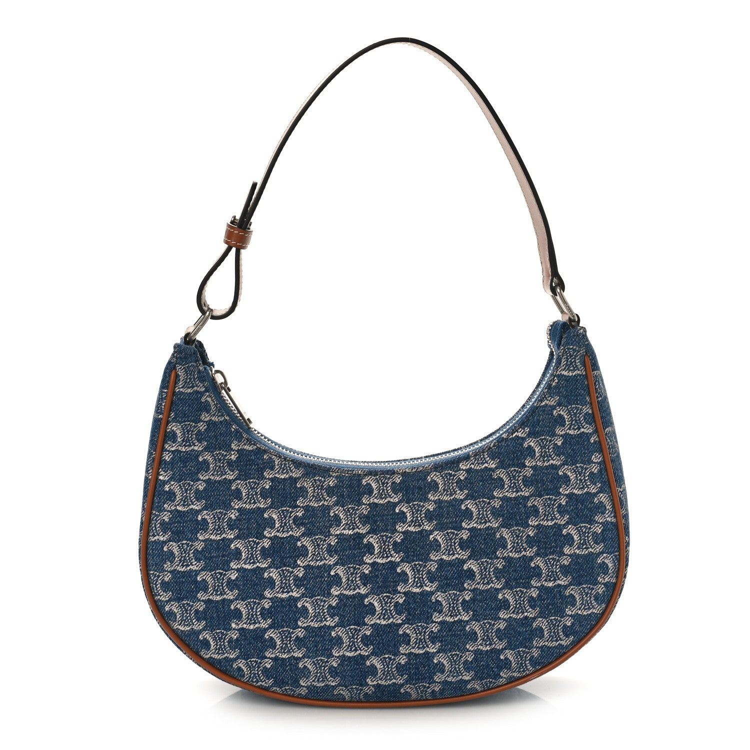 Celine Denim Triomphe Ava Shoulder Bag Blue 1 of 7