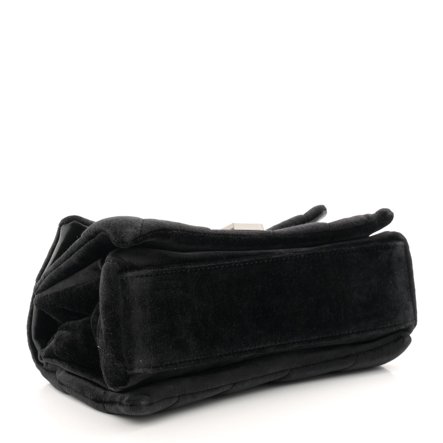 Balenciaga Velvet Quilted Small Crush Chain Bag Black 4 of 9